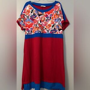 Colorful Floral Print Dress